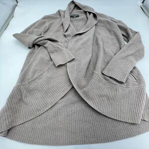 Barefoot Dreams Bamboo Chic Lite Cardigan Womens Medium Beige Style 452 M